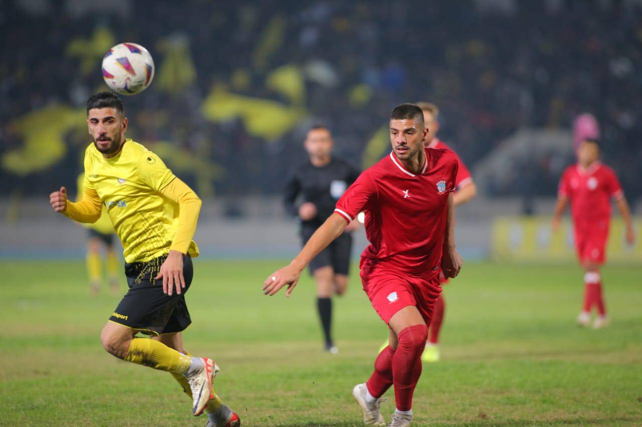 لقطة من مباراة أربيل وزاخو