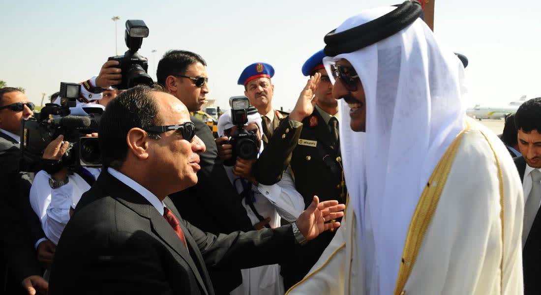 الرئيس المصري يشكر أمير قطر لجهوده في إتمام الهدنة بغزة