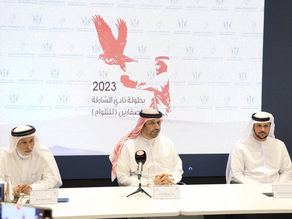 عيسى هلال ومحمد البدواوي وعبد العزيز آل علي في المؤتمر الصحفي