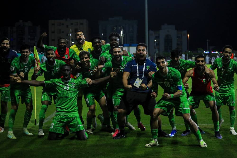 فرحة لاعبي العروبة
