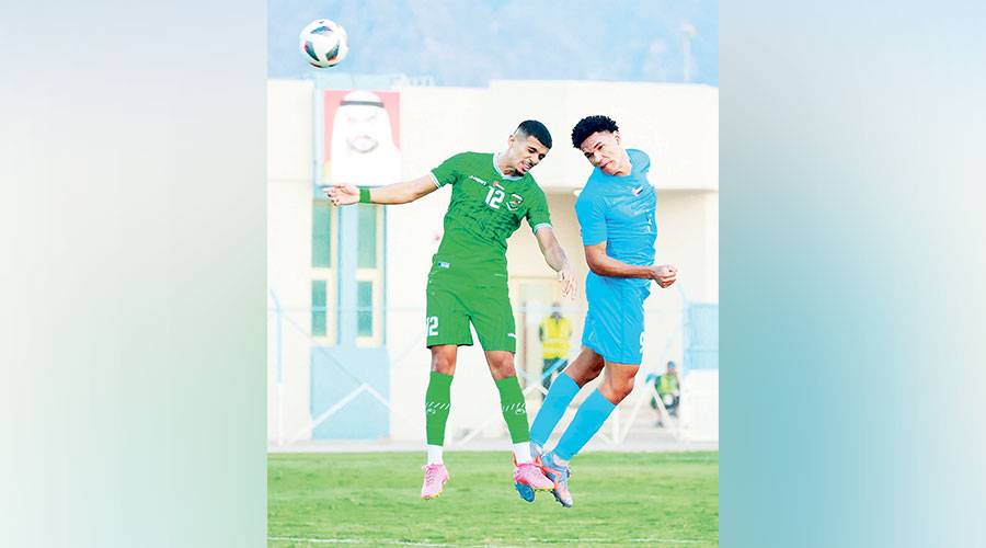  دبا الفجيرة خلال مباراة له مع العروبة في الدوري