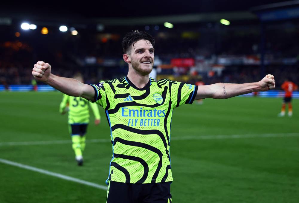 رايس يحتفل بهدف الفوز