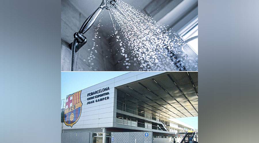 لاعبو برشلونة ممنوعون من الاستحمام
