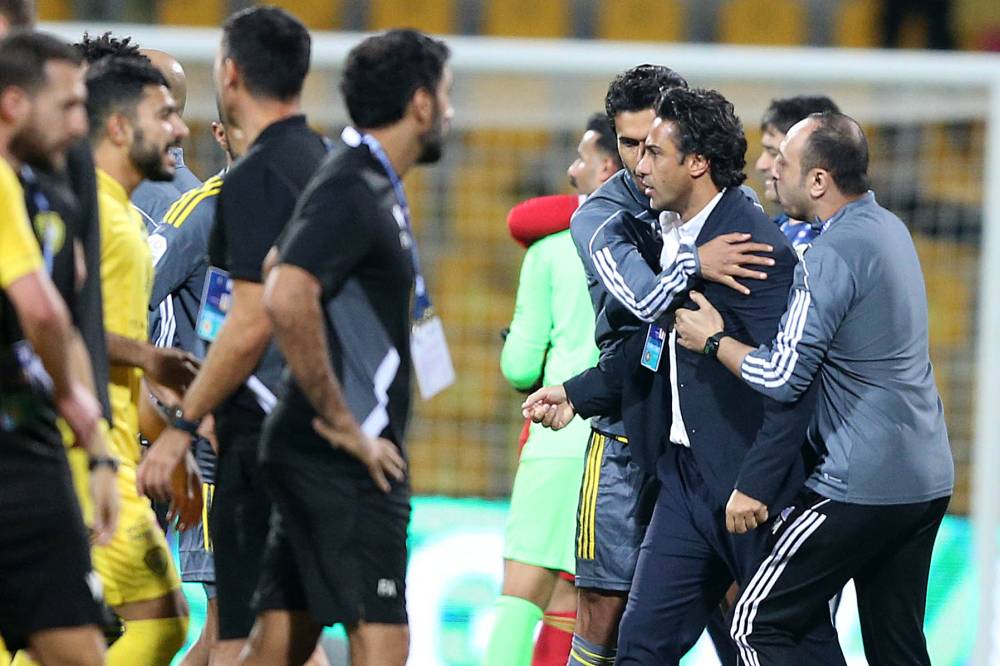 الوصل وإتحاد كلباء في دوري ادنوك للمحترفين تصوير: (( هيثم الخاتم ))