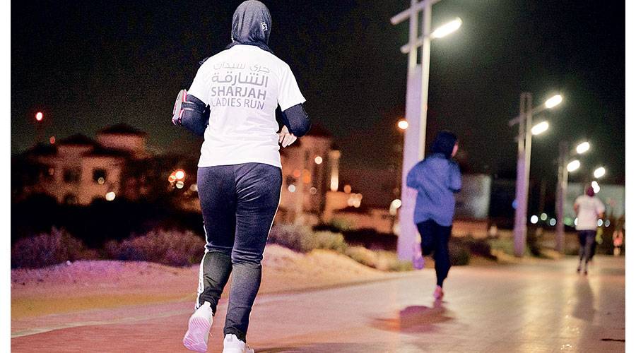  من فعالية سابقة ل«جري سيدات الشارقة» 