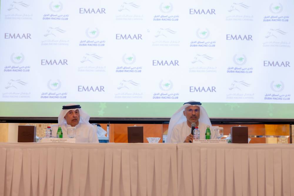 محمد العظب وأحمد المطروشي في المؤتمر الصحفي