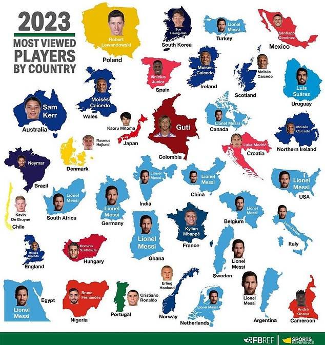 خريطة المشاهدات للعام 