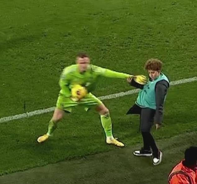 لينو يدفع جامع الكرات