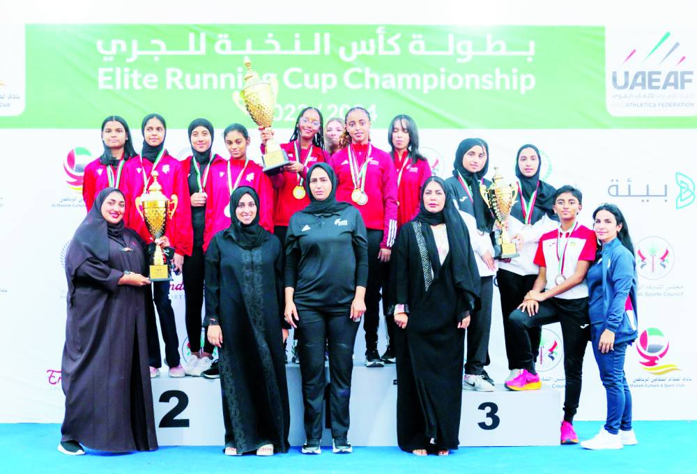 «الشارقة للمرأة» يتصدر بطولة النخبة للقوى