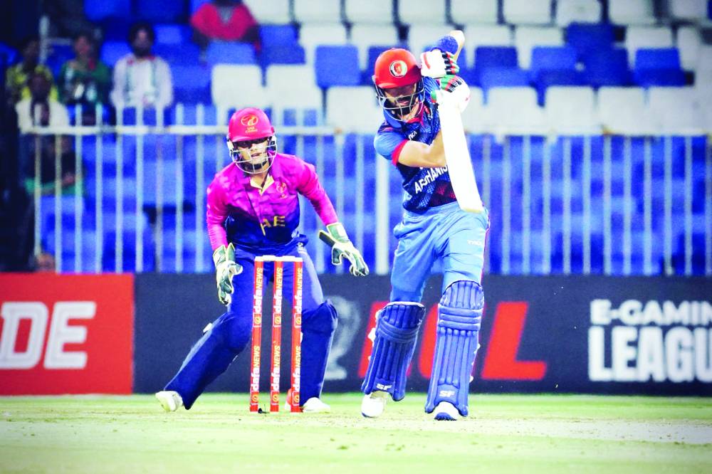 من مباراة الإمارات وأفغانستان