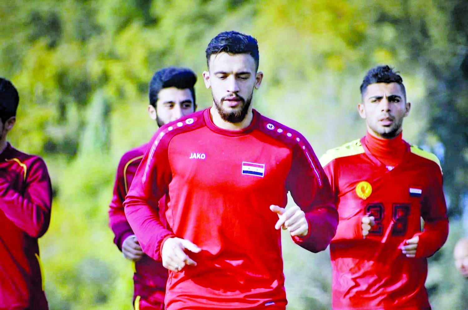 من تدريبات المنتخب السوري