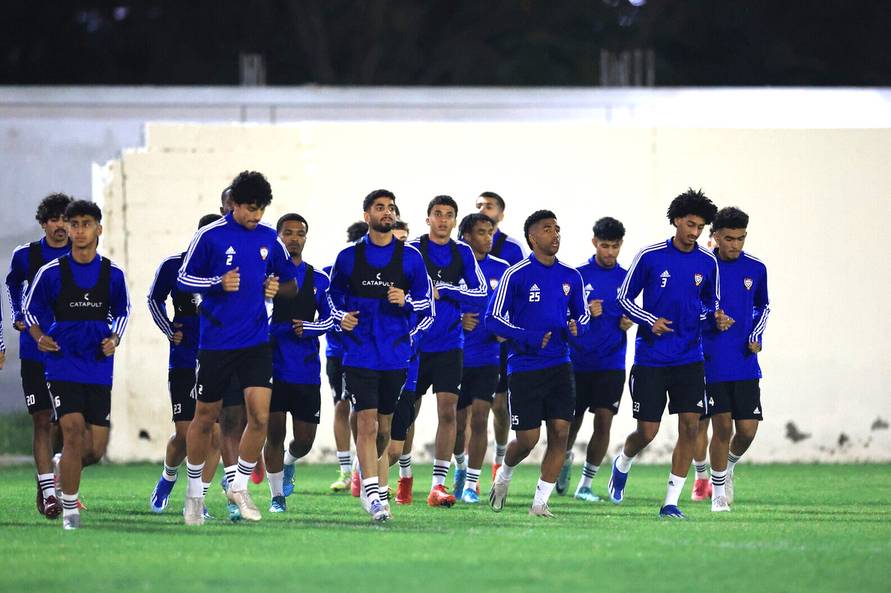 منتخب الشباب يخوض تدريباته في معسكره الداخلي بالفجيرة