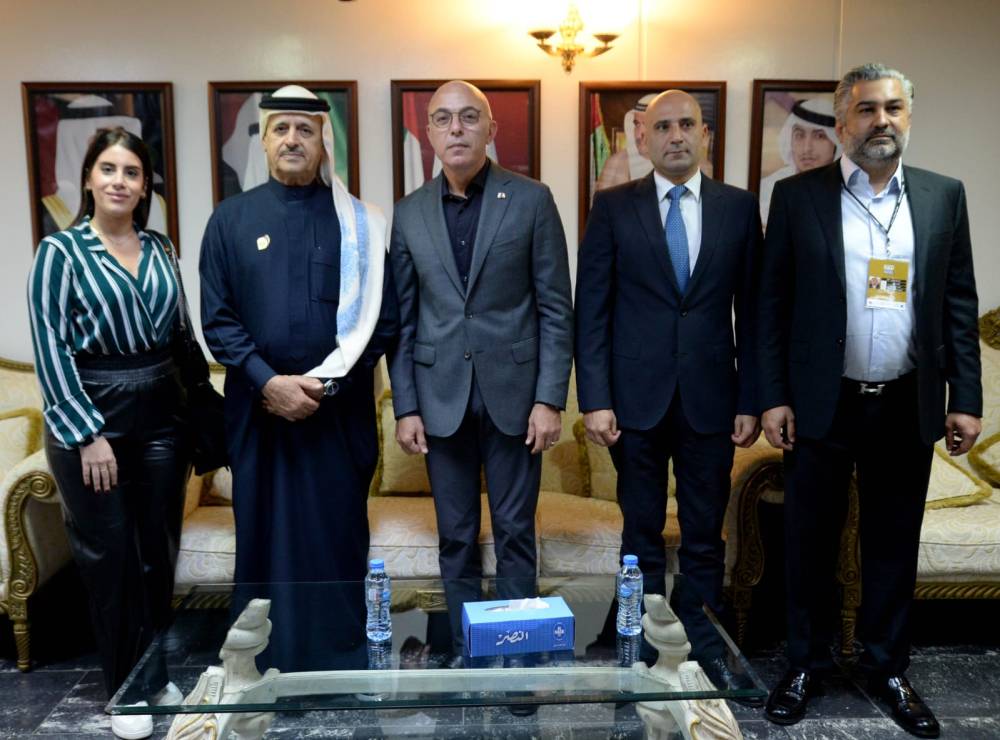 القرقاوي مع دندن وأعضاء الوفد الدبلوماسي اللبناني