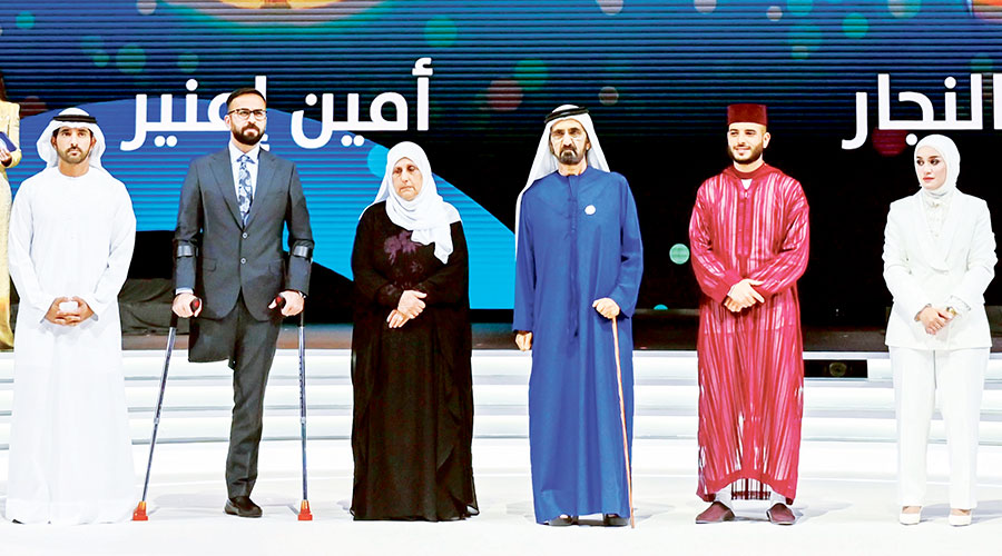  محمد بن راشد وحمدان بن محمد وتالا الخليل ومحمد النجار وأمين إمنير وفتحية المحمود 
