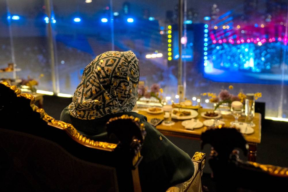 الشيخة جواهر خلال حضور الافتتاح 