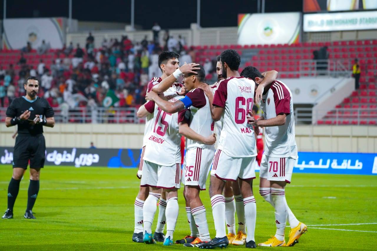 فرحة لاعبي الوحدة بهدف الفوز على البطائح