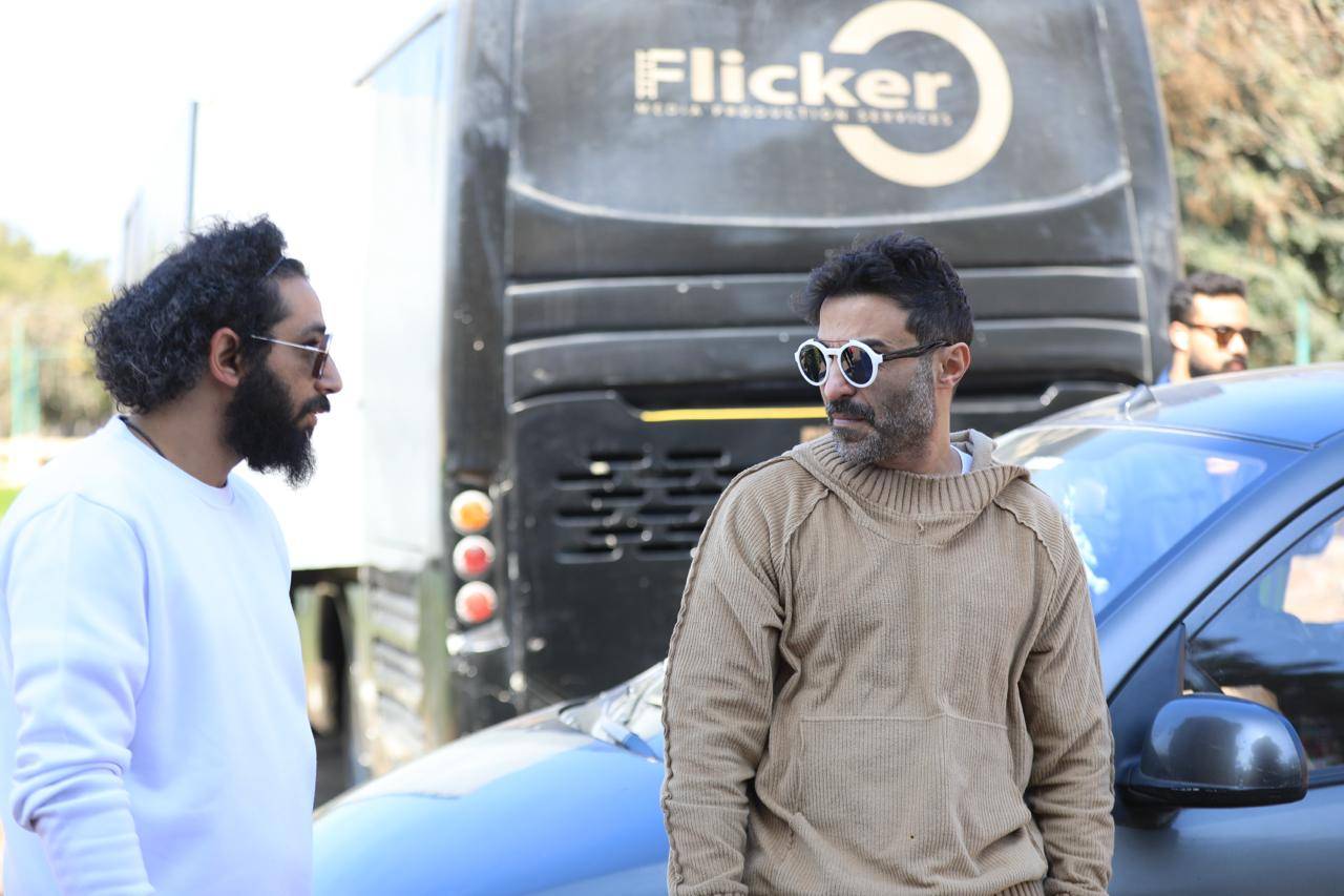 أحمد فهمي أثناء تصوير الفيلم