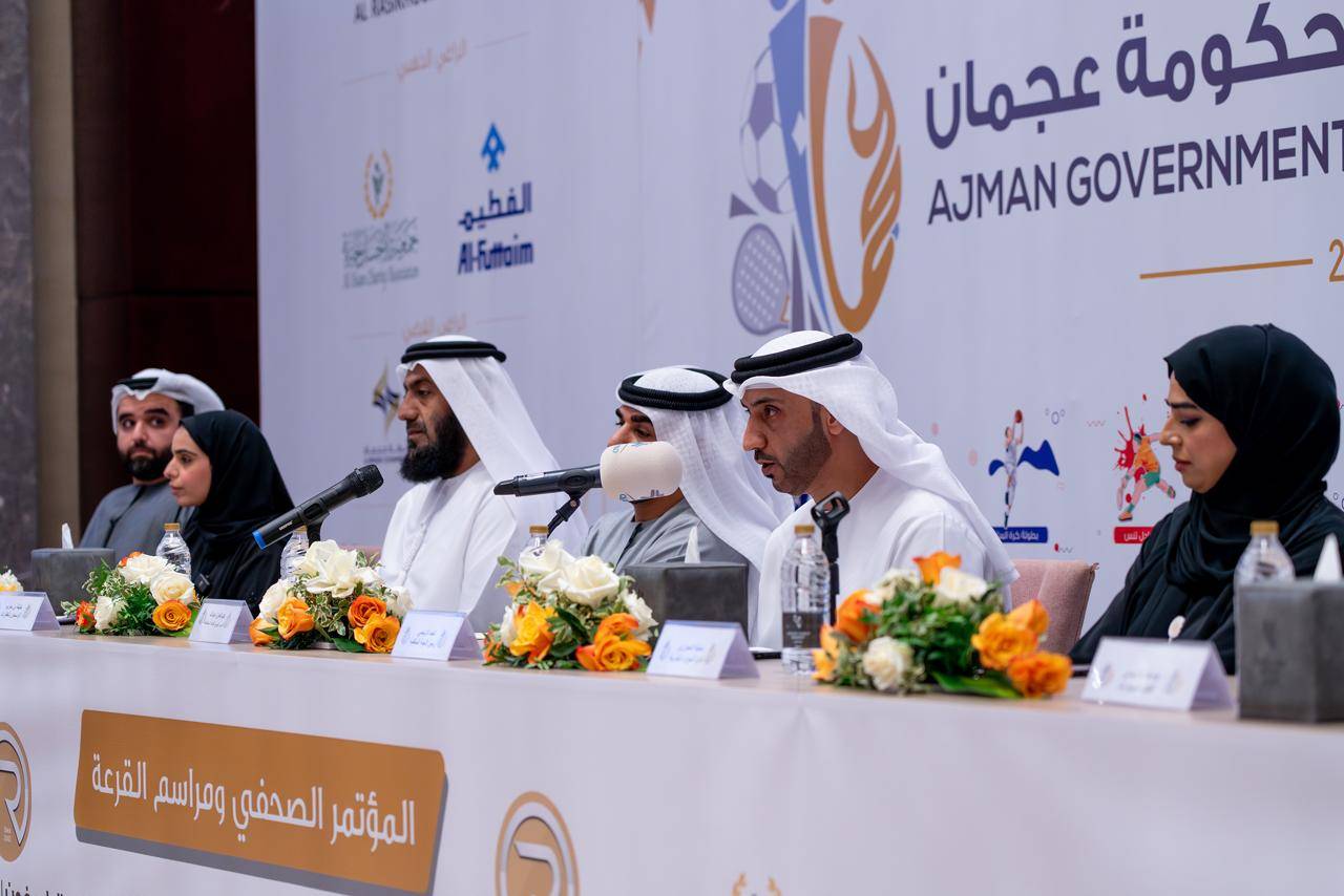 الرئيسي والمحرزي وعبدالعزيز وممثلو الشركات الراعية في المؤتمر الصحفي