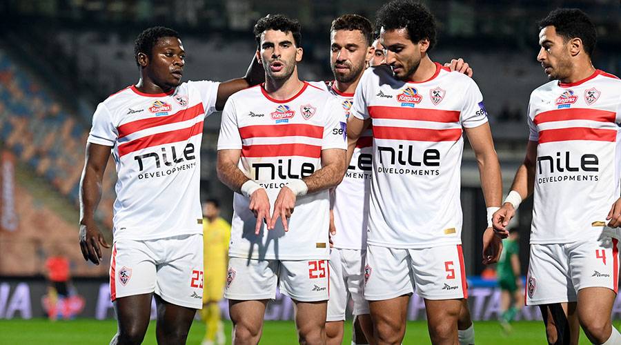  فرحة لاعبي الزمالك 
