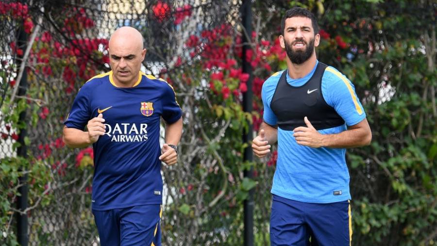 توران في تمرينات برشلونة 