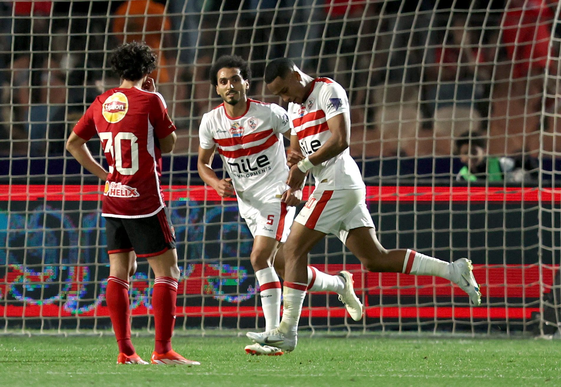 فرحة الجزيري بهدف الزمالك