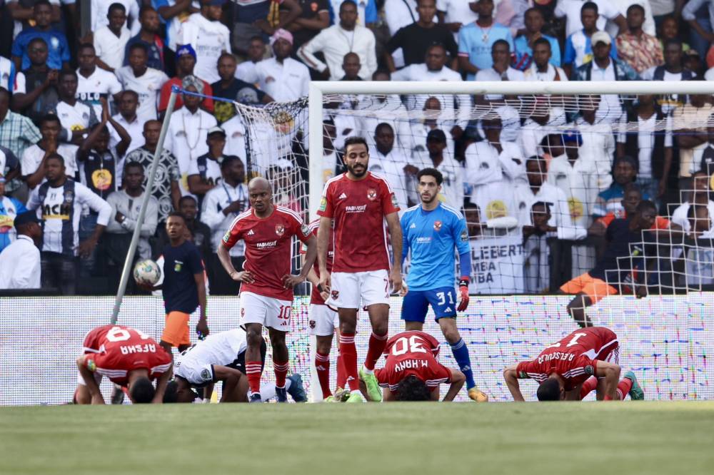 لاعبو الأهلي بعد نهاية المباراة 