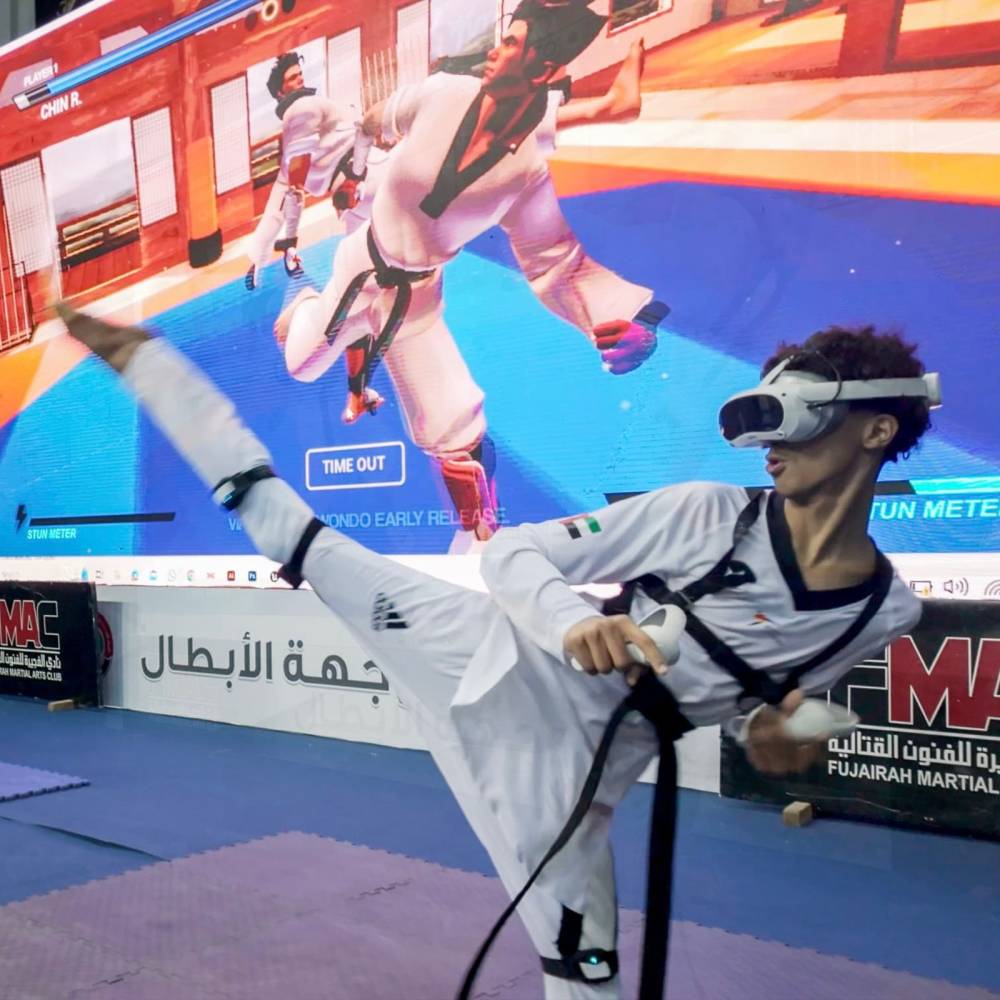 من منافسات التايكواندو الافتراضي