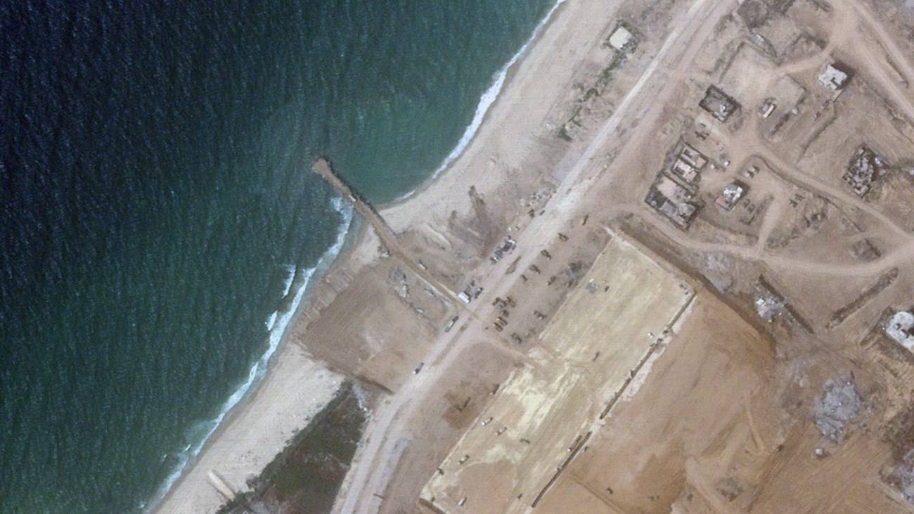 عسكريون أمريكيون سيتمركزون على سفينة دعم بريطانية لبناء الرصيف بغزة