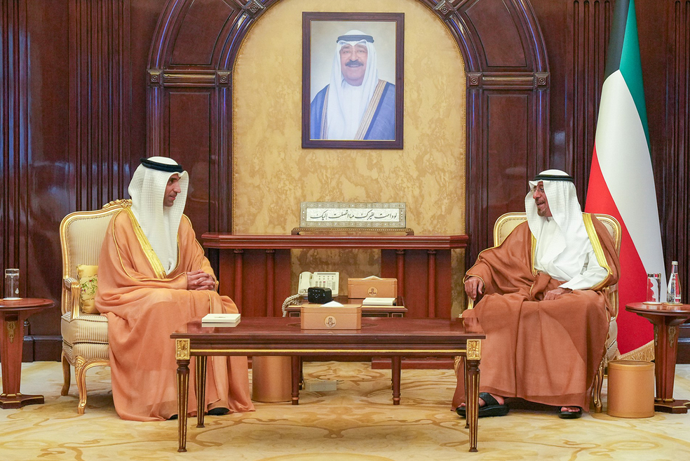 خلال اللقاء بين الصباح والزيودي (كونا) 