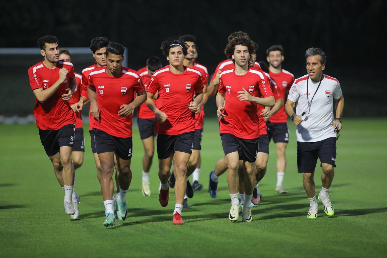 لاعبو منتخب العراق الأولمبي