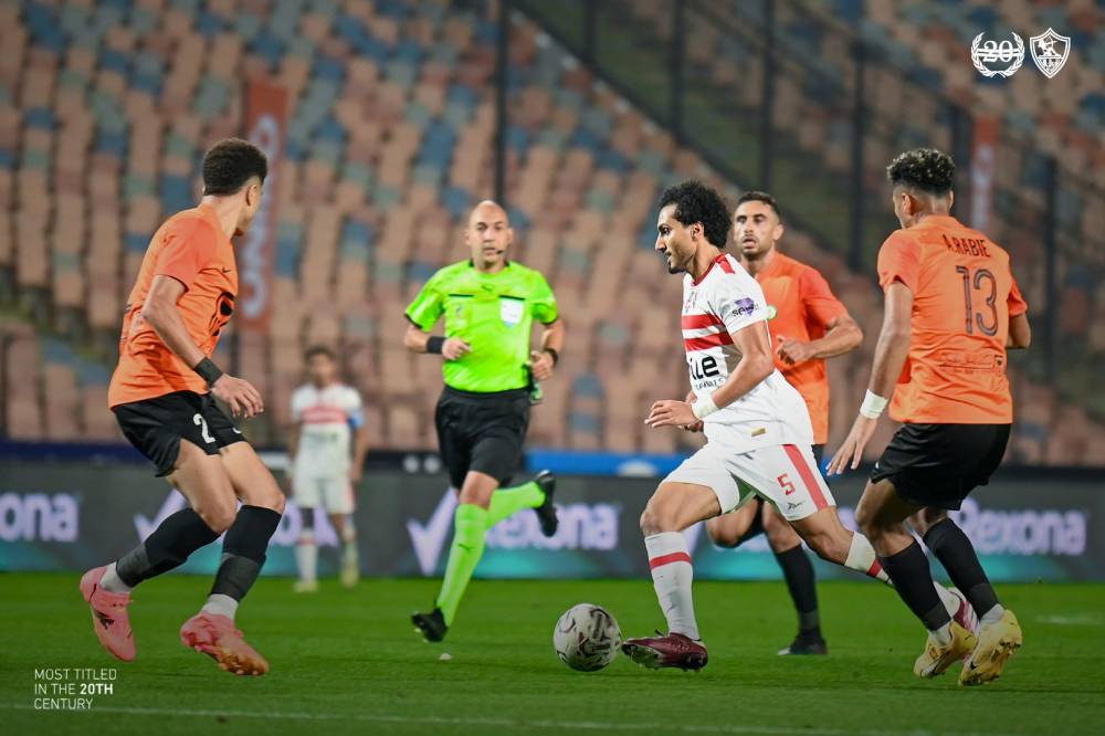 من مباراة الزمالك والبنك الأهلي