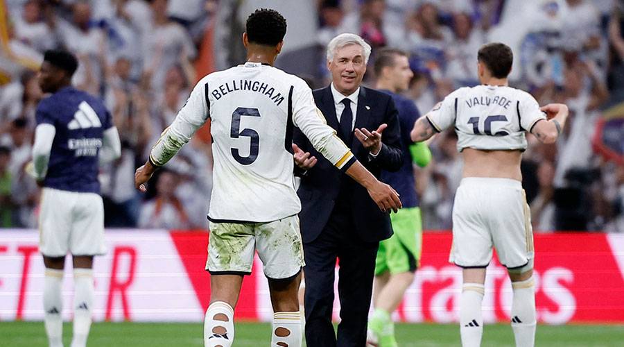  أنشيلوتي مع بيلينغهام 
