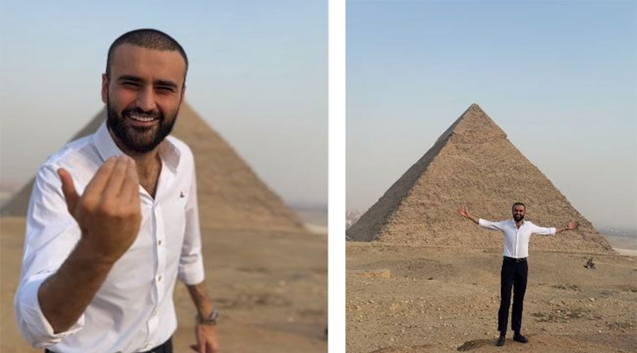 الشيف بوراك يزور أهرامات الجيزة: «أحب مصر»