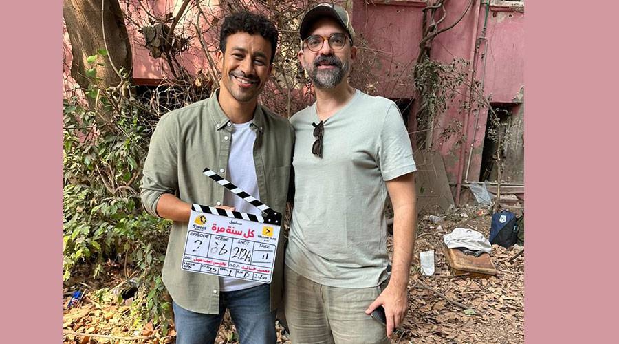 أحمد داود في كواليس التصوير