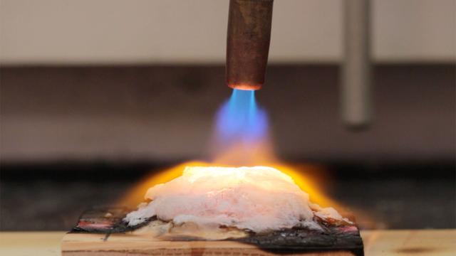 المادة الهلامية أثناء التجربة