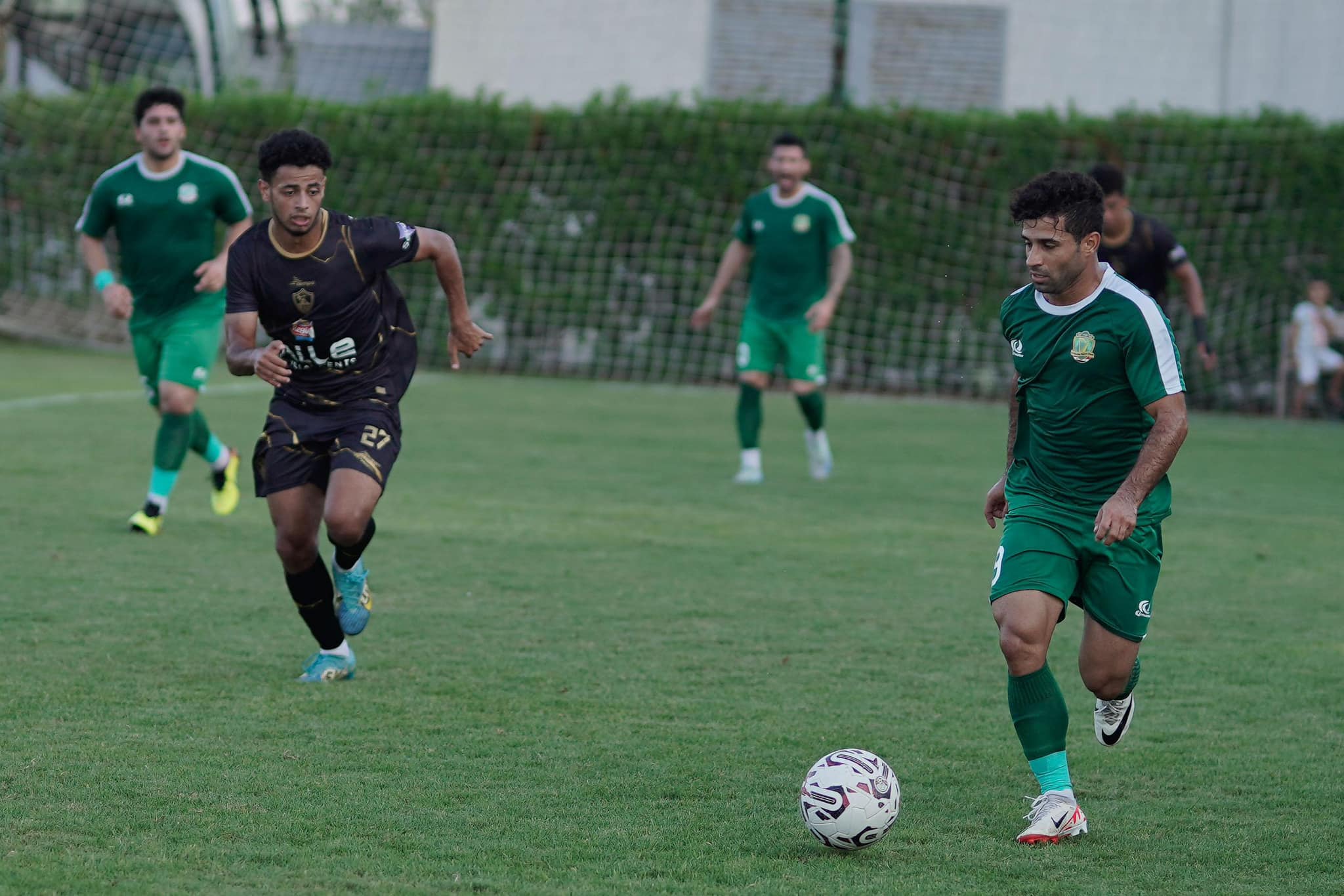 من مباراة الزمالك المصري مع الشرطة العراقي