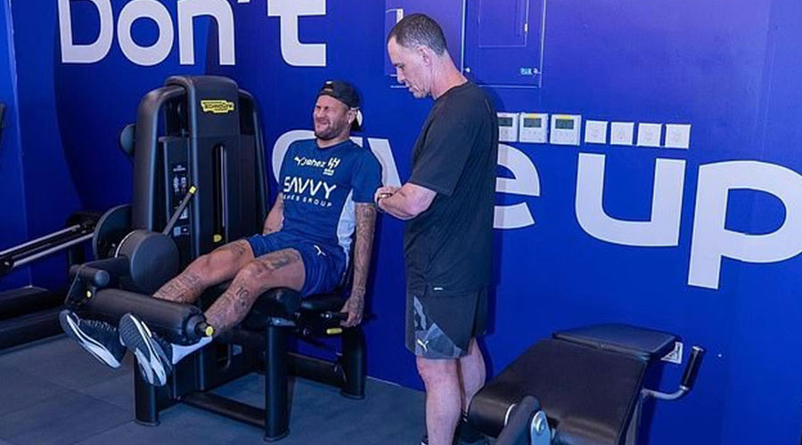 نيمار خلال تدريبات التقوية