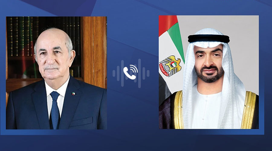  محمد بن زايد يهنئ تبون هاتفياً بإعادة انتخابه رئيساً للجزائر