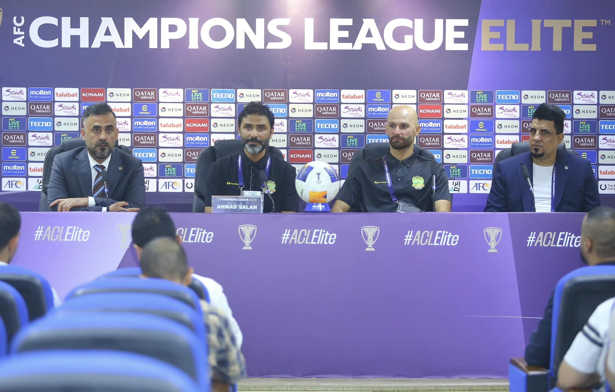 أحمد باسل وأحمد صلاح في المؤتمر الصحفي