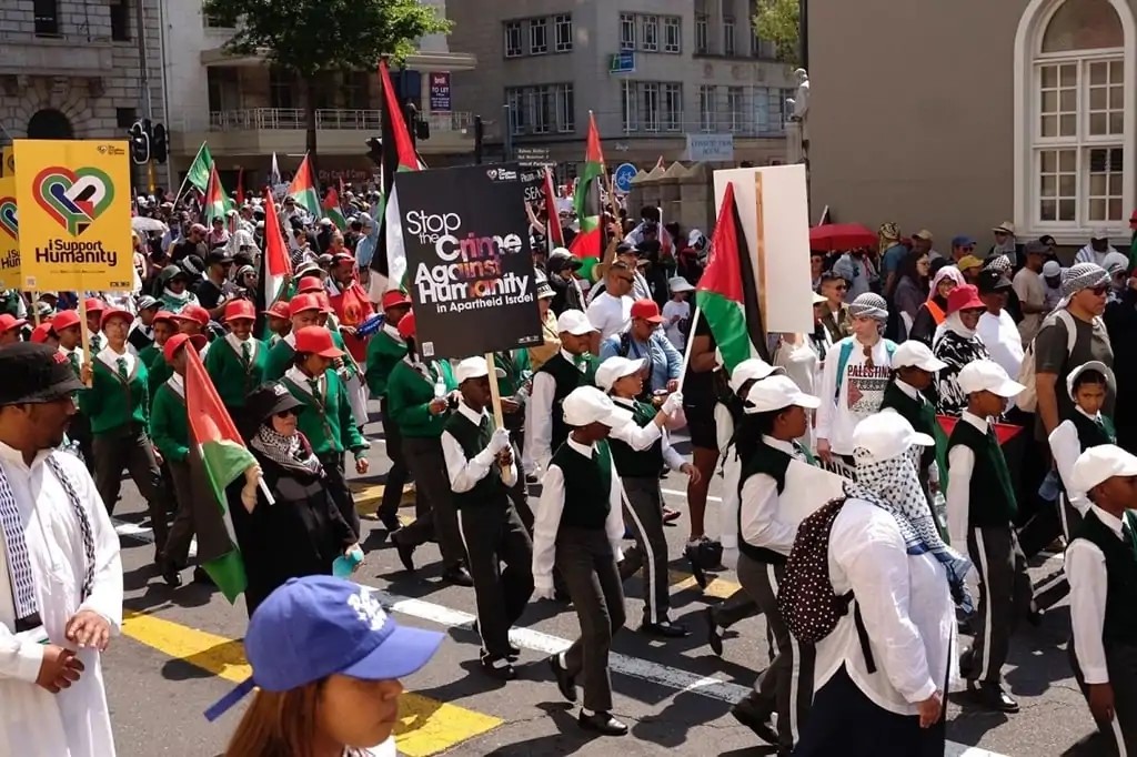تظاهرة في جنوب إفريقيا دعماً لغزة في الذكرى الأولى من الحرب