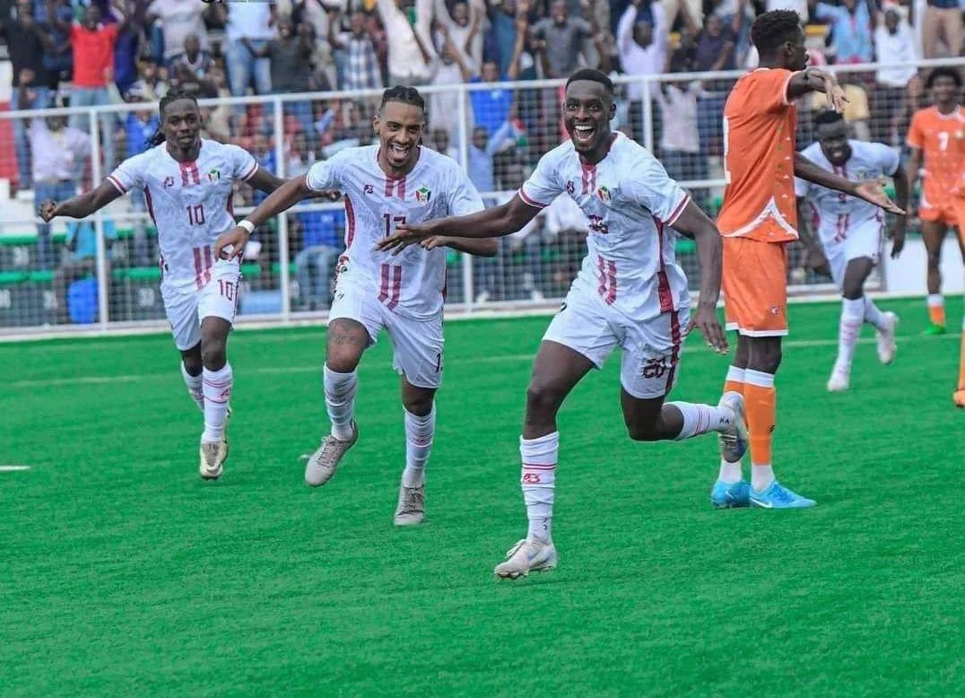فرحة لاعبي السودان