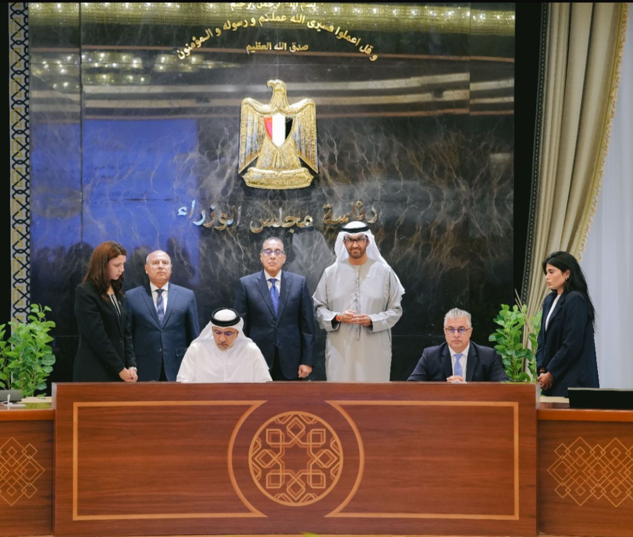 الجابر ومدبولي يشهدان توقيع الاتفاقية
