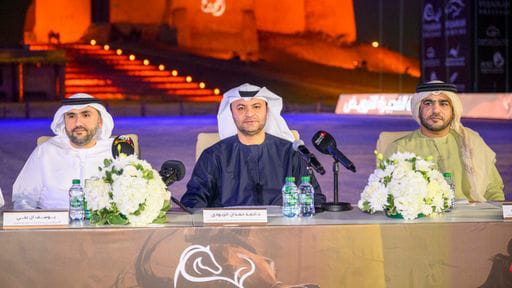  الزيودي والكعبي خلال المؤتمر الصحفي