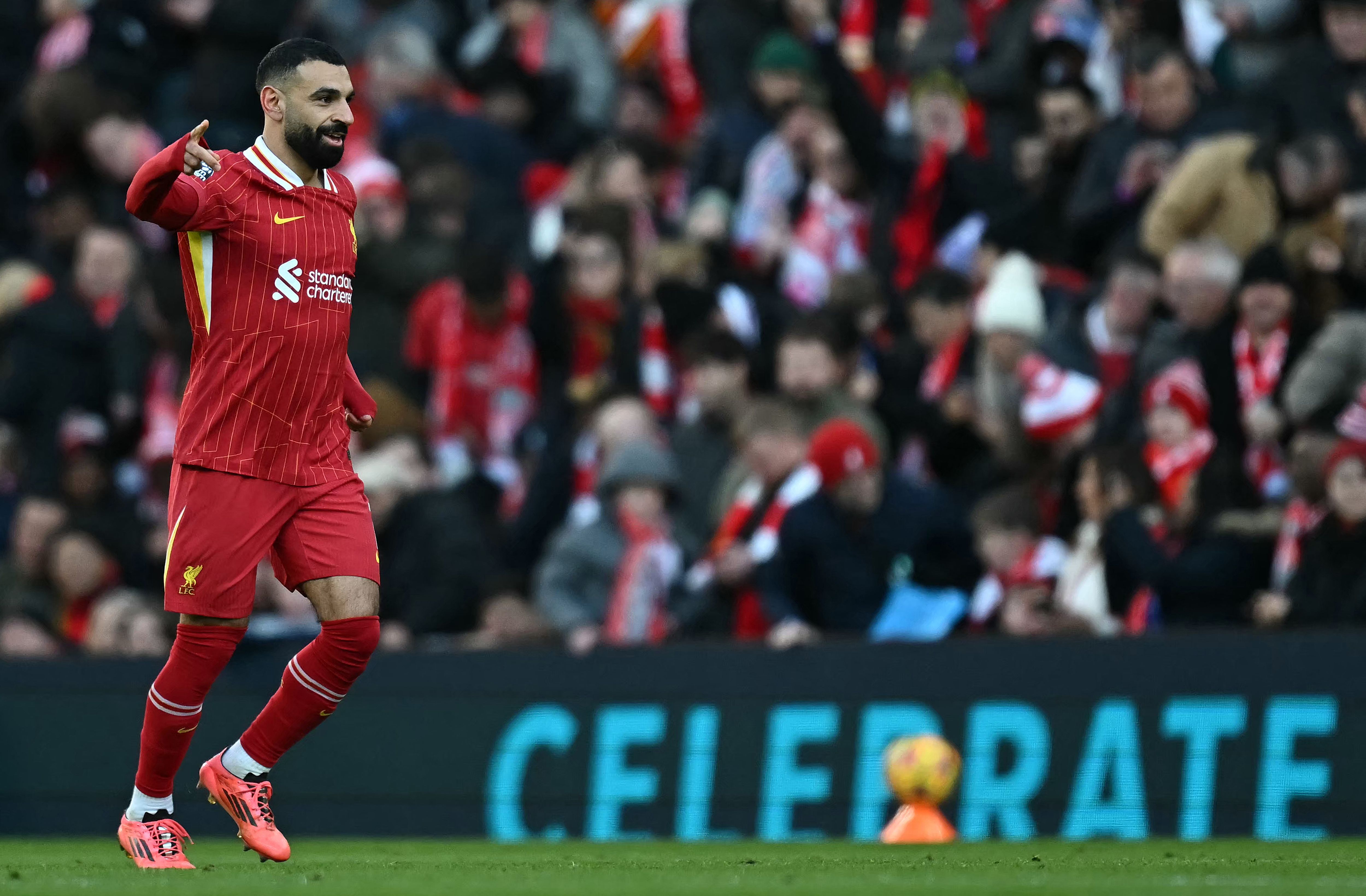 ترتيب هدافي الدوري الإنجليزي بعد تسجيل محمد صلاح في إيبسويتش