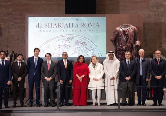 بدور القاسمي تفتتح معرض «من الشارقة إلى روما عبر طريق البهارات»