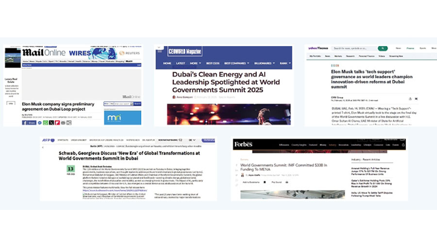 صحف ومواقع عالمية: قمة الحكومات منصة ريادية لاستشراف المستقبل وتعزيز الشراكات