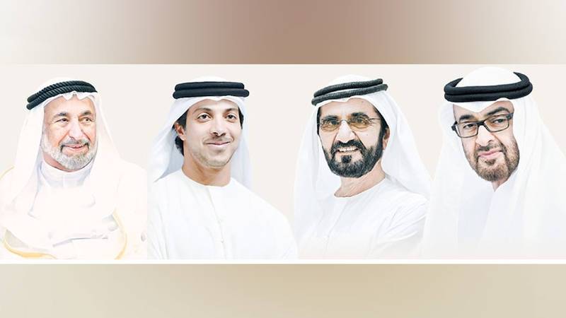 رئيس الدولة ونائباه وسلطان والحكام يهنئون أمير الكويت