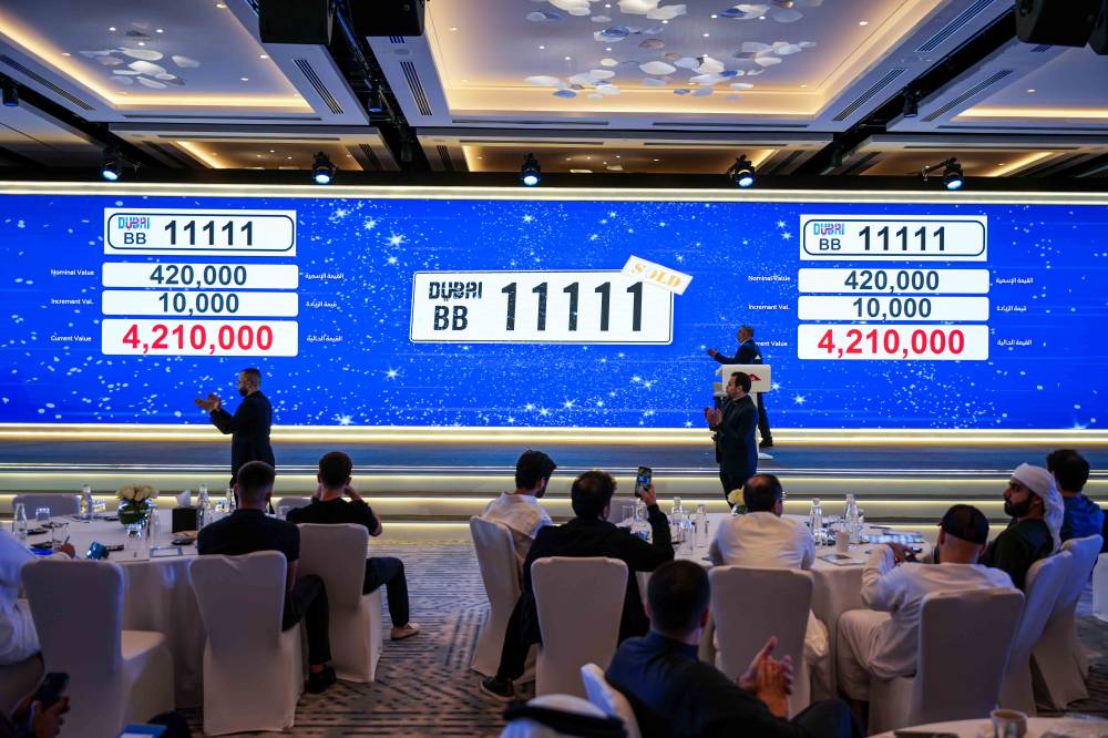 1670 رقماً مميزاً للوحات المركبات بيعت بالمزادات 2024