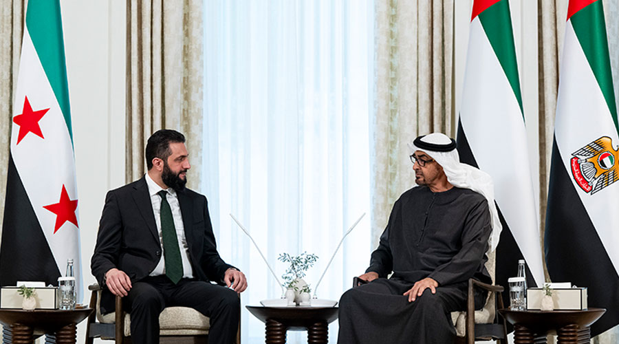 محمد بن زايد وأحمد الشرع