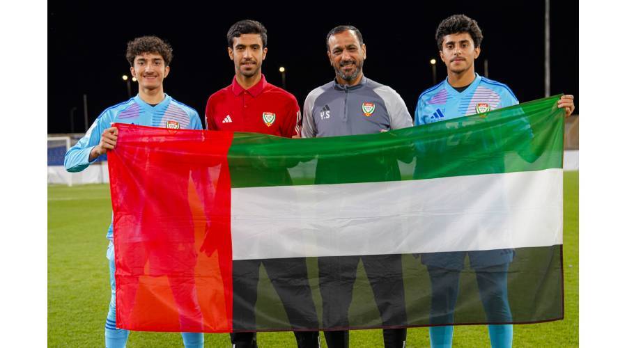 لاعبو الإمارات بعد التأهل إلى ربع النهائي